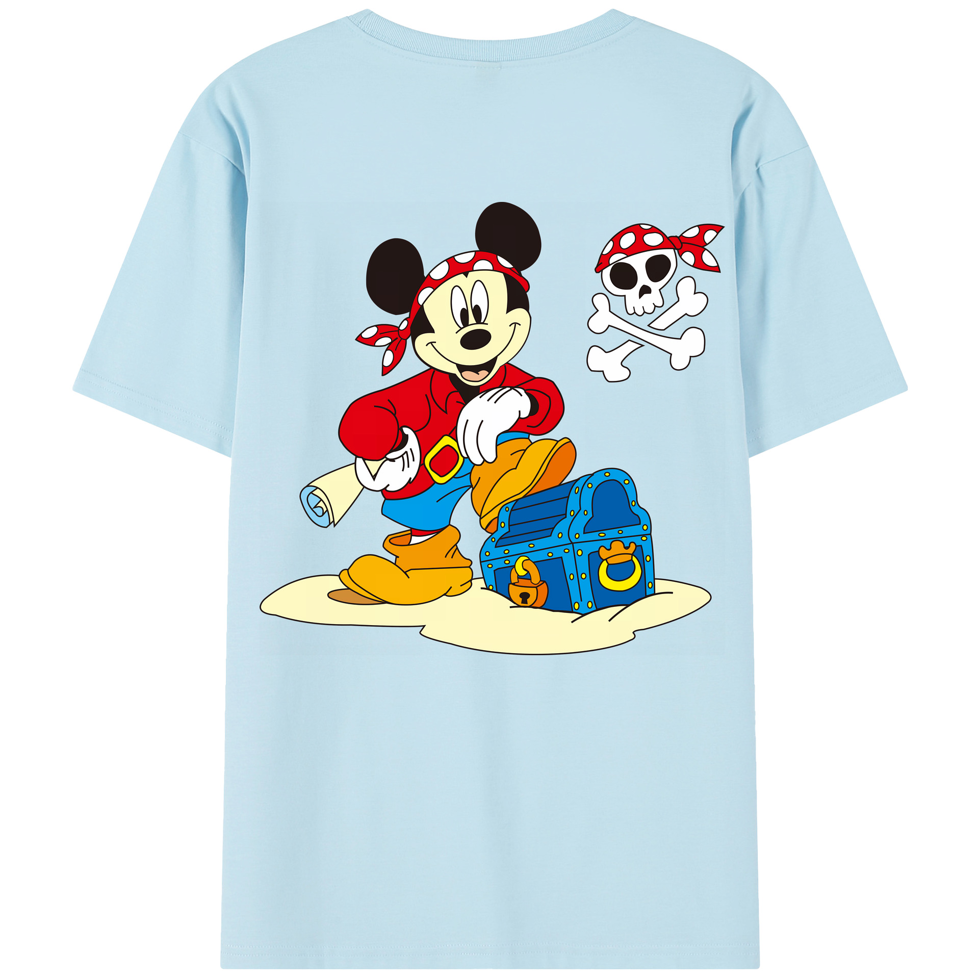 （画像用） ミッキーマウス Mickey Mouse 綿100％半袖Tシャツ（背面プリント）